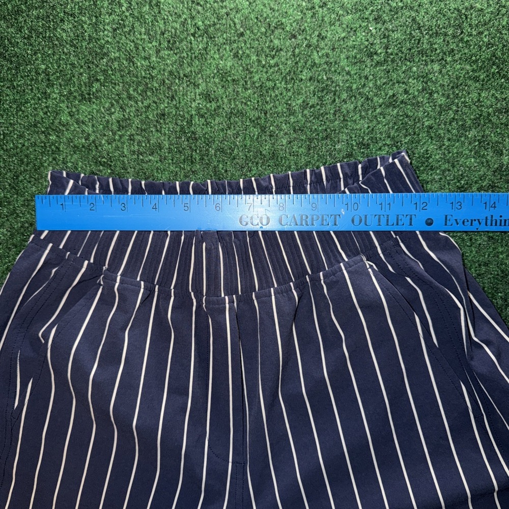 Lululemon Blue White Striped Trouser Dress Pants Women's Small Wide Leg - Picture 3 of 7